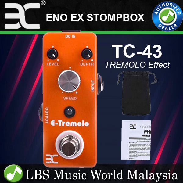 ENO Music TC-43 E-Tremolo Single Electric Guitar Effect Pedal (TC43 Tremolo)