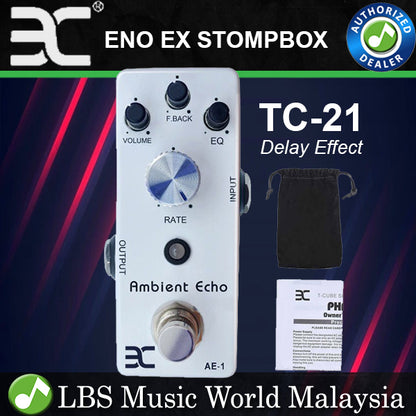 Eno Music TC-21 Ambient Echo Delay Guitar Effect Processor Pedal (TC21)