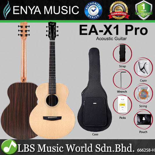 Enya EA-X1 Pro 41 Inch Solid Spruce Top Acoustic Guitar with Bag (EA X1)
