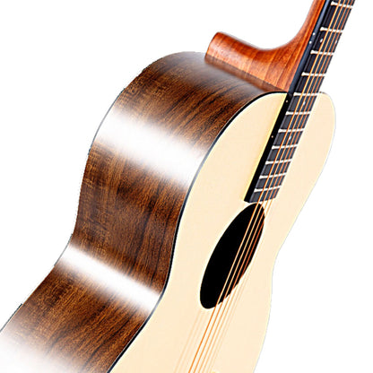 Enya EM-X0 36 Inch Parlour European Spruce Top Acoustic Guitar with Gig Bag (EM X0)