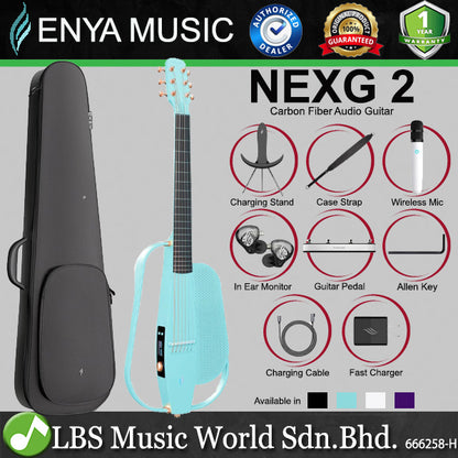 Enya NEXG 2 38 Inch Carbon Fiber Acoustic Electric Guitar Built in Speaker, Preamp and Microphone