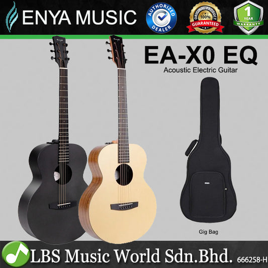 Enya EA-X0 EQ 41 Inch Transacoustic Grand Auditorium Europe Spruce Top Acoustic Electric Guitar with Gig Bag (EA X0)