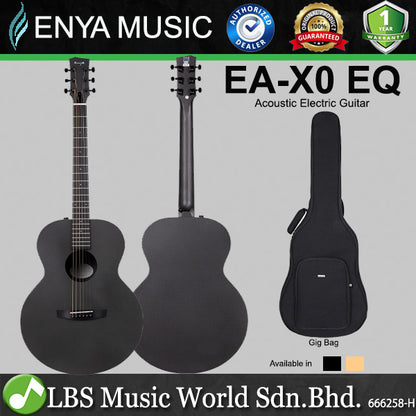 Enya EA-X0 EQ 41 Inch Transacoustic Grand Auditorium Europe Spruce Top Acoustic Electric Guitar with Gig Bag (EA X0)
