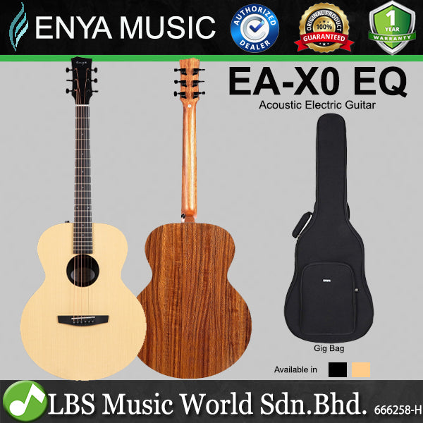 Enya EA-X0 EQ 41 Inch Transacoustic Grand Auditorium Europe Spruce Top Acoustic Electric Guitar with Gig Bag (EA X0)