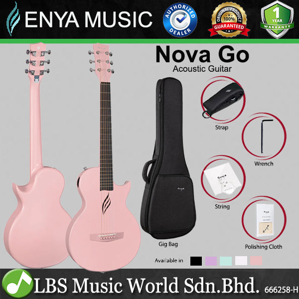 Enya Nova Go & Nova Go SP1 35 Inch Carbon Fiber and Polycarbonate Acoustic Guitar with Gig Bag