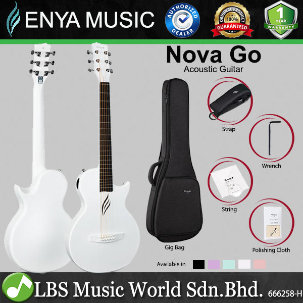 Enya Nova Go & Nova Go SP1 35 Inch Carbon Fiber and Polycarbonate Acoustic Guitar with Gig Bag
