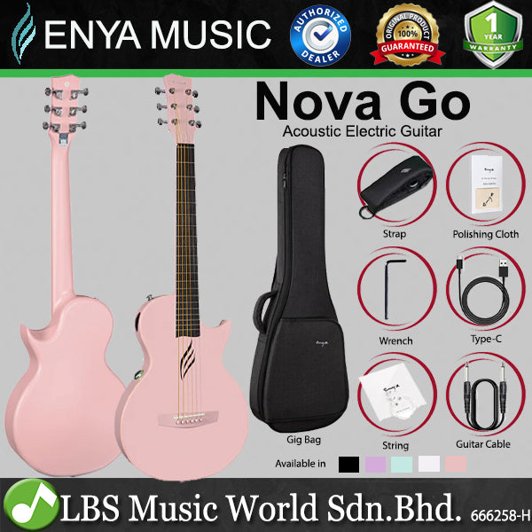 Enya Nova Go & Nova Go SP1 35 Inch Carbon Fiber and Polycarbonate Acoustic Guitar with Gig Bag