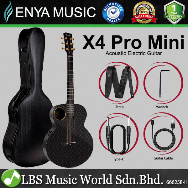 Enya X4 Pro 41 Inch Carbon Fiber Acoustic Electric Guitar with Built in Tuner