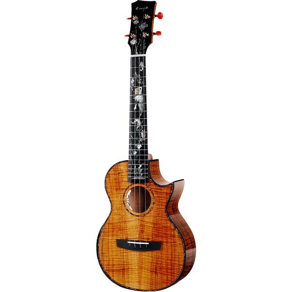 Enya A8M Mermaid Solid Hawaiian Koa Acoustic Electronic Tenor Ukulele with Hardcase (EUT A8M)