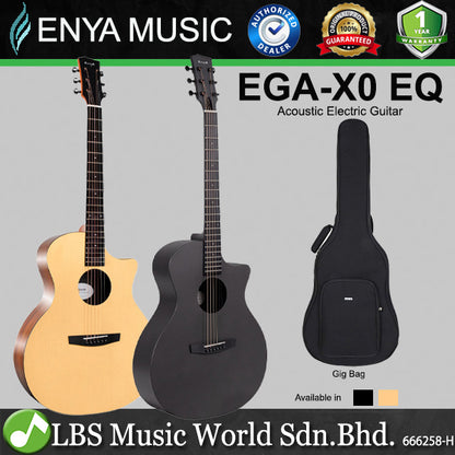 Enya EGA-X0 EQ 41 Inch Grand Auditorium Spruce Top Acoustic Electric Guitar with Gig Bag (EGA X0)
