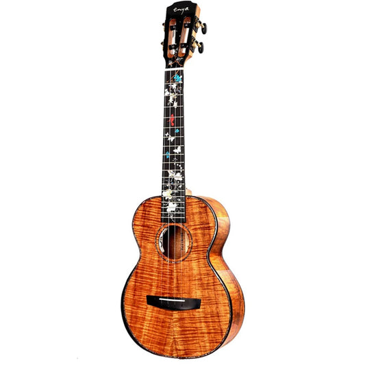 Enya A8S Spring Solid Hawaiian KOA Acoustic Electric Tenor Ukulele with Hardcase