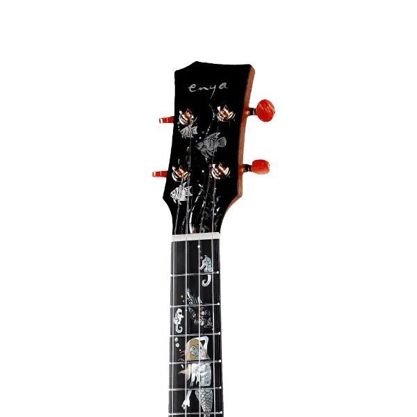 Enya A8M Mermaid Solid Hawaiian Koa Acoustic Electronic Tenor Ukulele with Hardcase (EUT A8M)