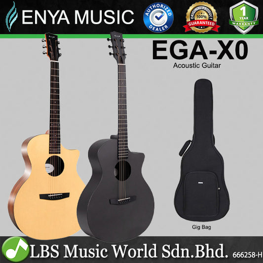 Enya EGA-X0 41 Inch Grand Auditorium Spruce Top Acoustic Guitar with Gig Bag (EGA X0)