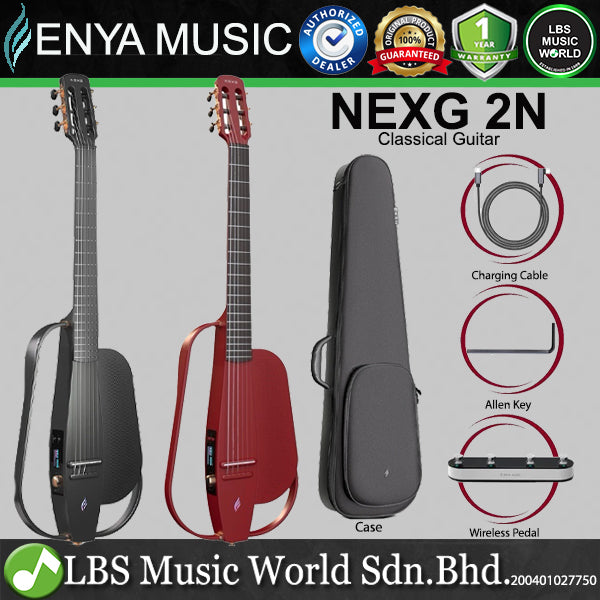 Enya NEXG 2N 38 Inch Carbon Fiber Nylon Classical Guitar Built in Preamp and Sound Card with Case