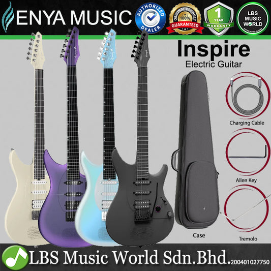 Enya Inspire 39 Inch Carbon Fiber Smart Electric Guitar HSS Pickup Built Speaker and Bluetooth