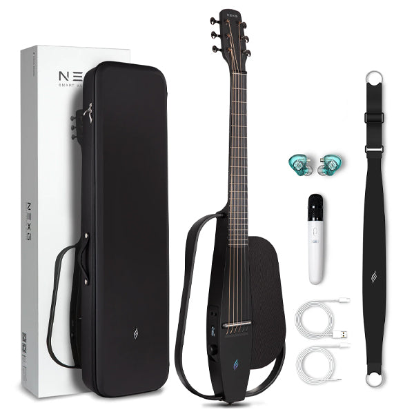 Enya NEXG 38 Inch Acoustic Electric Carbon Fiber Audio Guitar with Built in Bluetooth Speaker