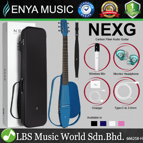 Enya NEXG 38 Inch Acoustic Electric Carbon Fiber Audio Guitar with Built in Bluetooth Speaker