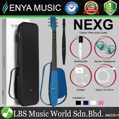 Enya NEXG 38 Inch Acoustic Electric Carbon Fiber Audio Guitar with Built in Bluetooth Speaker