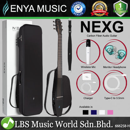 Enya NEXG 38 Inch Acoustic Electric Carbon Fiber Audio Guitar with Built in Bluetooth Speaker