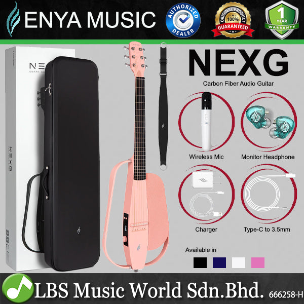 Enya NEXG 38 Inch Acoustic Electric Carbon Fiber Audio Guitar with Built in Bluetooth Speaker