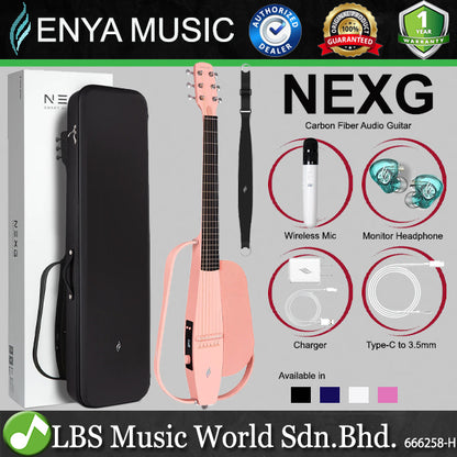 Enya NEXG 38 Inch Acoustic Electric Carbon Fiber Audio Guitar with Built in Bluetooth Speaker