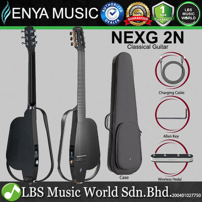 Enya NEXG 2N 38 Inch Carbon Fiber Nylon Classical Guitar Built in Preamp and Sound Card with Case