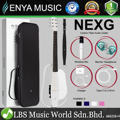 Enya NEXG 38 Inch Acoustic Electric Carbon Fiber Audio Guitar with Built in Bluetooth Speaker