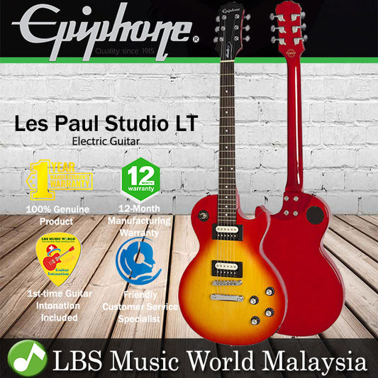 Epiphone Les Paul Studio LT Electric Guitar with 2 Hummbucking Pickup (Heritage Cherry Sunburst)