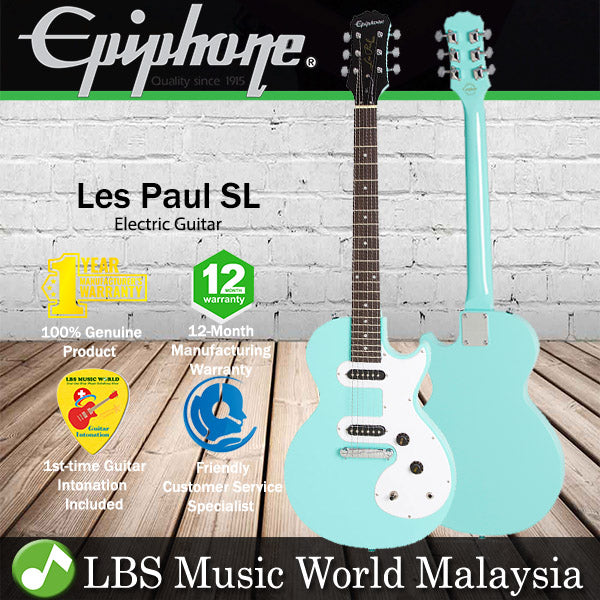 Epiphone Les Paul SL Electric Current Guitar with 2 Single Coil Pickup (Turquoise)