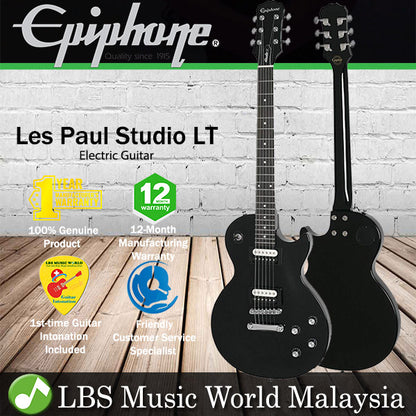 Epiphone Les Paul Studio LT Electric Guitar with 2 Humbucking Pickup Ebony (Black)