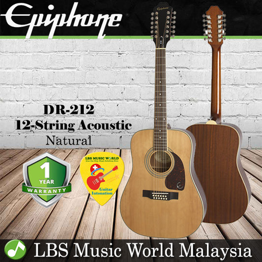 Epiphone DR-212 12 String Acoustic Guitar Spruce Natural (DR212)