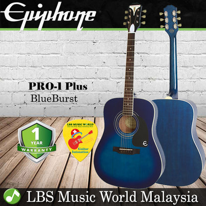 Epiphone PRO-1 PLUS 41 Inch Acoustic Guitar Blueburst (PRO 1)