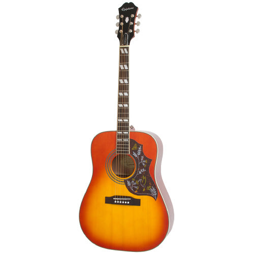 Epiphone Hummingbird Solid Top Acoustic Guitar Keith Richards Artist Guitars - Heritage Cherryburst