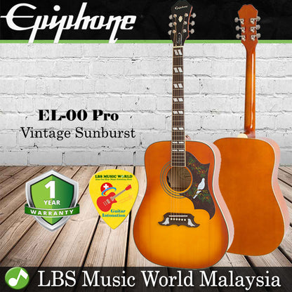 Epiphone Dove Pro Solid Top Acoustic Electric Guitar With Built in Pickup Violin Burst