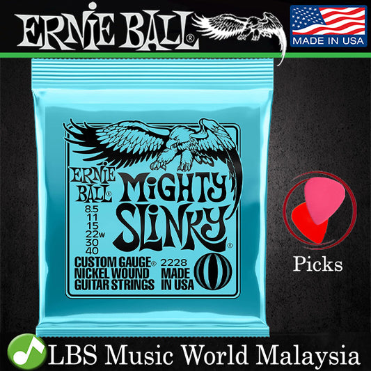 Ernie Ball 2228 Mighty Slinky Nickel Wound Electric Guitar Strings (8.5-40)