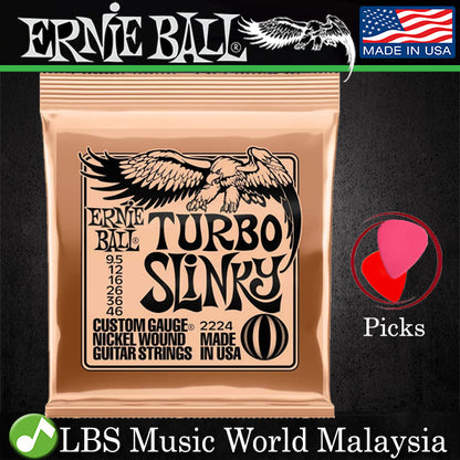 Ernie Ball 2224 Turbo Slinky Nickel Wound Electric Guitar Strings (9.5-45)