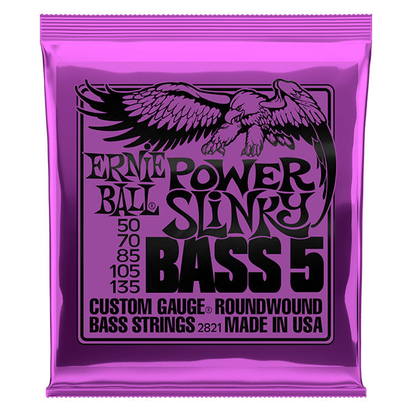 Ernie Ball 2821 Power Slinky Nickel Wound Electric Bass Guitar String (50-135)