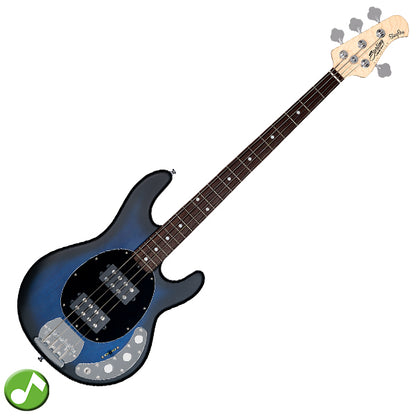 Sterling by Ernie Ball Music Man Stingray Ray4HH Bass Guitar- Pacific Blue Burst Satin (RAY4HH-PBBS)