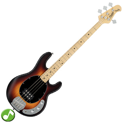 Sterling by Ernie Ball Music Man Ray4 Stingray Bass Guitar- Vintage Sunburst Satin (Ray4-VSBS)