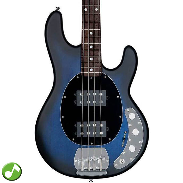 Sterling by Ernie Ball Music Man Stingray Ray4HH Bass Guitar- Pacific Blue Burst Satin (RAY4HH-PBBS)
