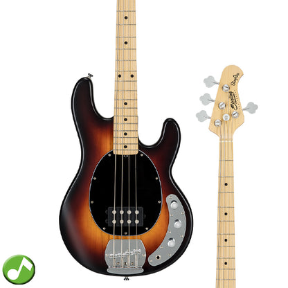 Sterling by Ernie Ball Music Man Ray4 Stingray Bass Guitar- Vintage Sunburst Satin (Ray4-VSBS)
