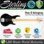 Sterling by Ernie Ball Music Man Stingray Ray5 Electric Bass Guitar- Black (RAY5-BK)