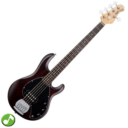 Sterling by Ernie Ball Music Man Stingray Ray5 Electric Bass Guitar- Walnut Satin (RAY5-WS)