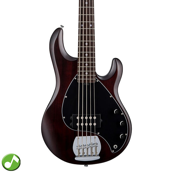 Sterling by Ernie Ball Music Man Stingray Ray5 Electric Bass Guitar- Walnut Satin (RAY5-WS)
