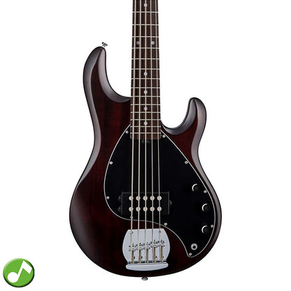 Sterling by Ernie Ball Music Man Stingray Ray5 Electric Bass Guitar- Walnut Satin (RAY5-WS)