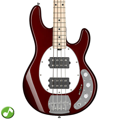 Sterling by Ernie Ball Music Man Stingray Ray4HH Bass Guitar- Candy Apple Red (RAY4HH-CAR)
