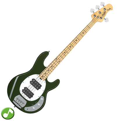 [Discontinued] Sterling by Ernie Ball Music Man Stingray Ray4HH Bass Guitar- Olive (RAY4HH-OLV)