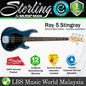 Sterling by Ernie Ball Music Man Stingray Ray5 Electric Bass Guitar- Trans Blue Satin (RAY5-TBLS)