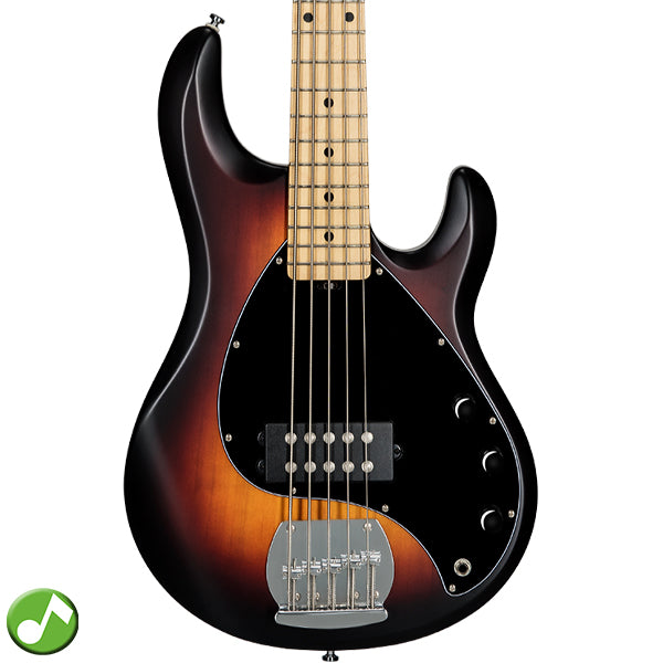 Sterling by Ernie Ball Music Man Stingray Ray5 Electric Bass Guitar- Vintage Sunburst Satin (RAY5-VSBS)