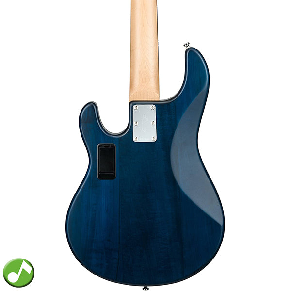 Sterling by Ernie Ball Music Man Stingray Ray5 Electric Bass Guitar- Trans Blue Satin (RAY5-TBLS)